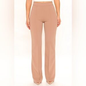 High Waisted Dress Pants - Taupe